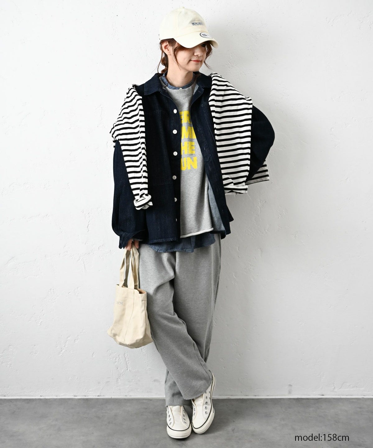 her.｜ロゴプリント7分袖カットソー [[HCTS-COCS]][C]