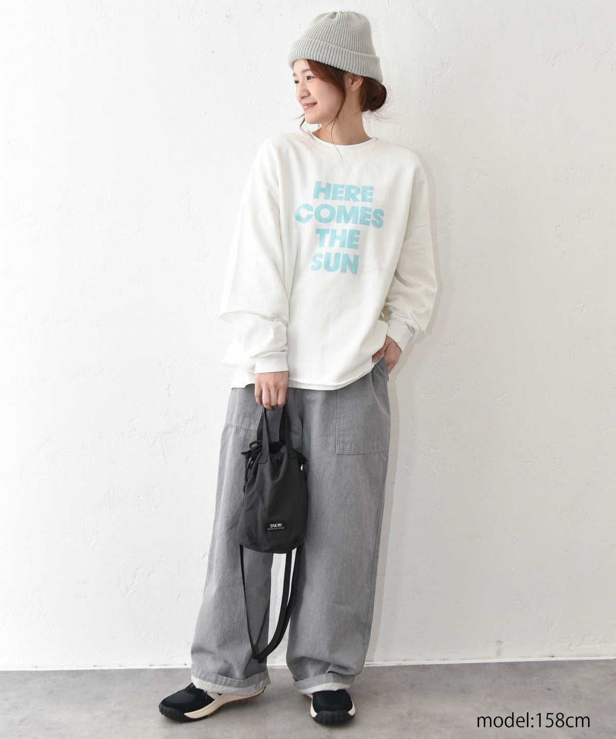 her.｜ロゴプリント7分袖カットソー [[HCTS-COCS]][C]