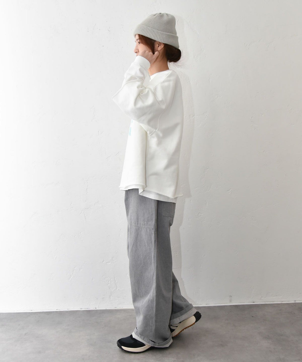 her.｜ロゴプリント7分袖カットソー [[HCTS-COCS]][C]