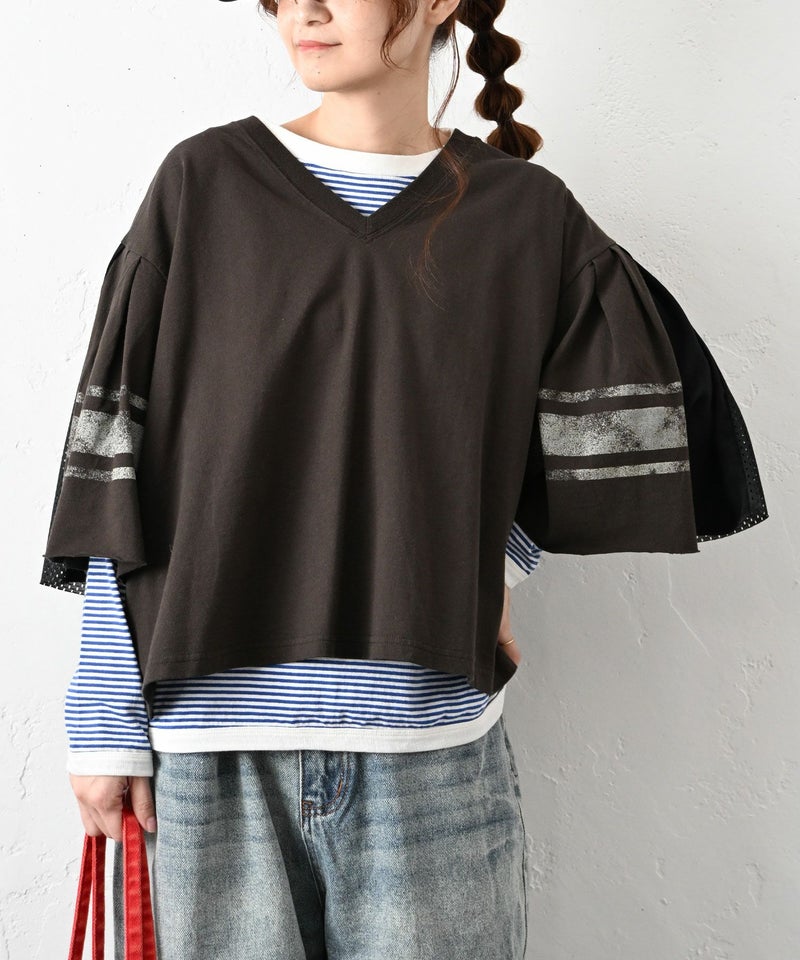 GO TO HOLLYWOOD｜天竺フリフリフットボールTシャツ [[32620408]][C]