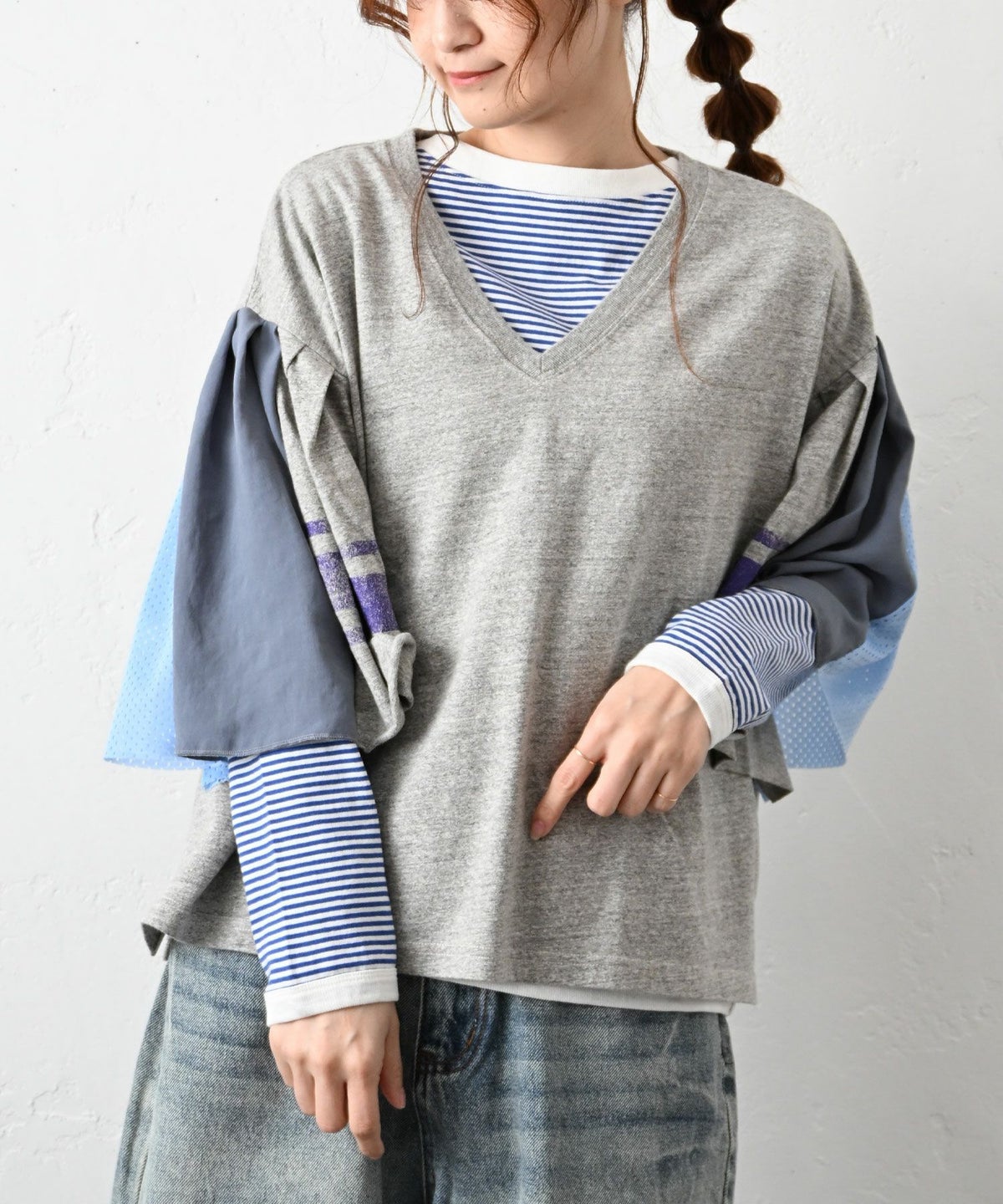 GO TO HOLLYWOOD｜天竺フリフリフットボールTシャツ [[32620408]][C]