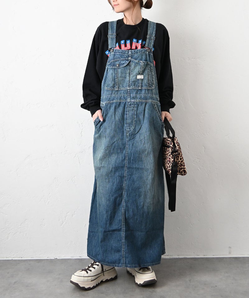 DENIM&DUNGAREE｜8OZデニムジャンバースカート [[22620702]][C]