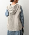 08Mab｜リネンフード付前開きベスト [[CF-1025HF1308]][C]