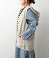 08Mab｜リネンフード付前開きベスト [[CF-1025HF1308]][C]