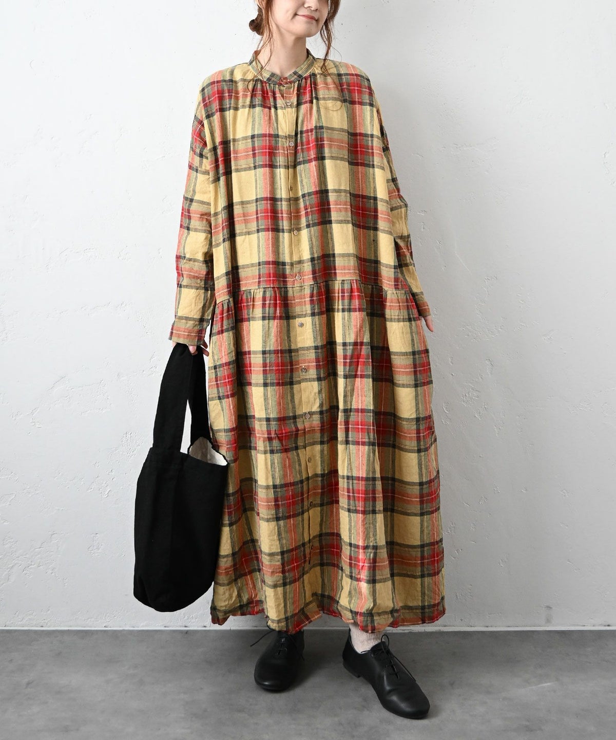 Antiquite's｜タータンチェック前開きワンピース [[1100902]][C]