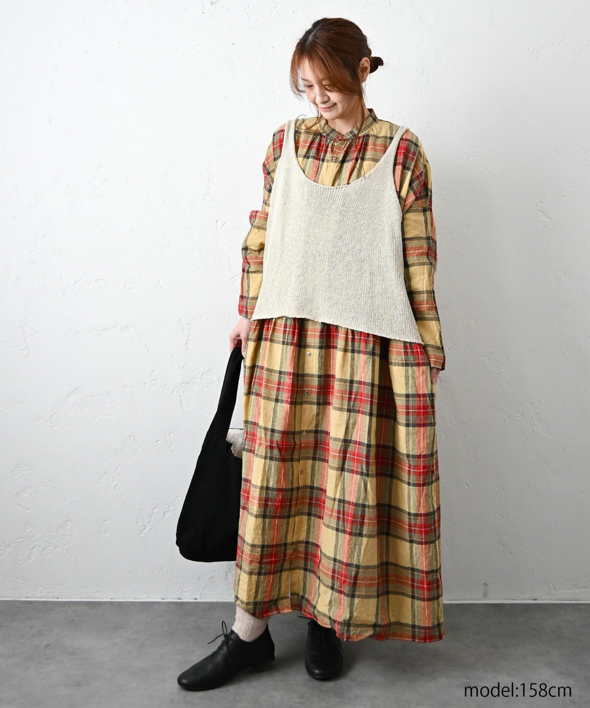 Antiquite's｜タータンチェック前開きワンピース [[1100902]][C]