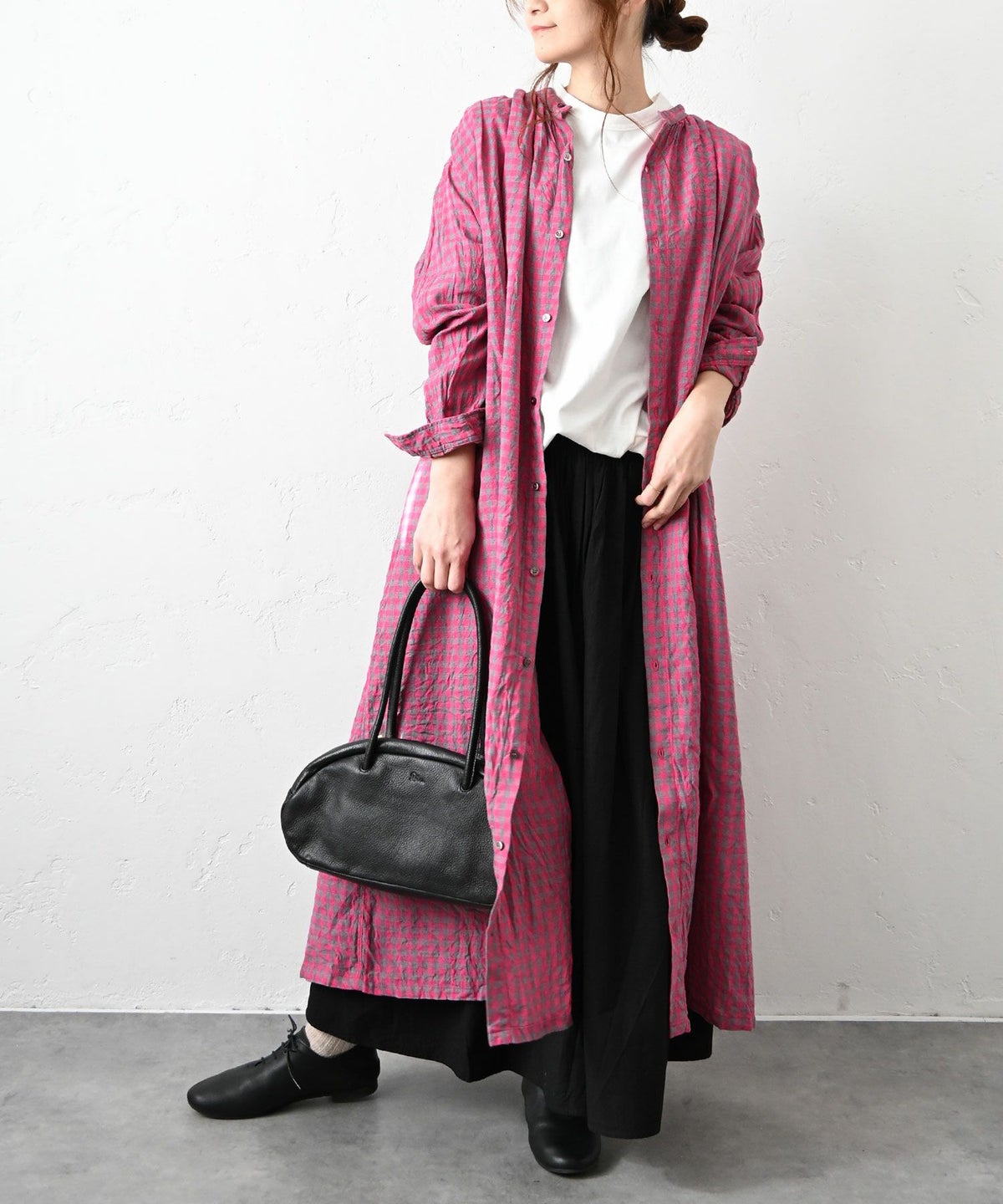 Antiquite's｜ギンガムチェック前開きワンピース [[1100905]][C]