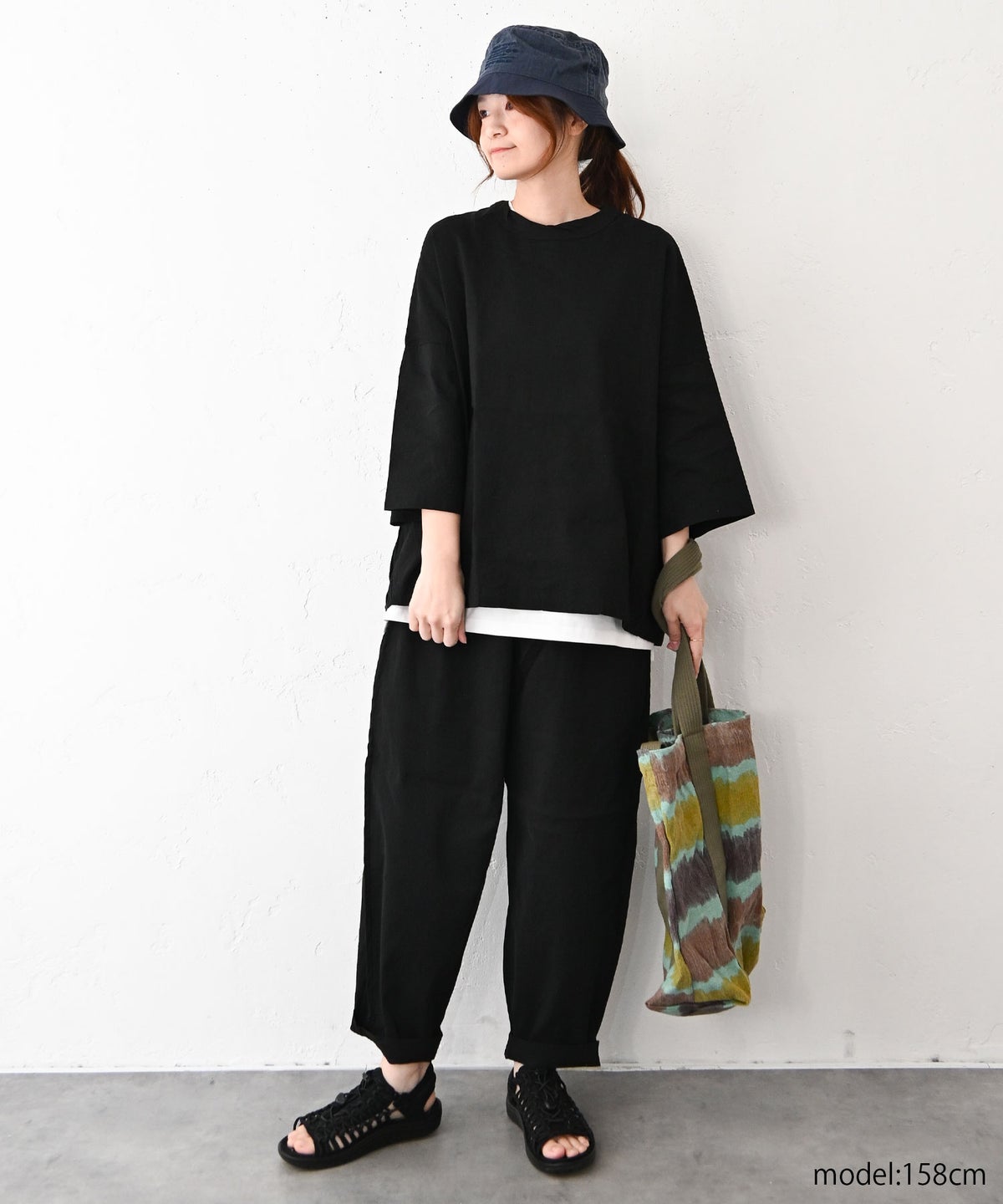 prit｜7分袖裾ヒモプルオーバー [[P81625]][C]