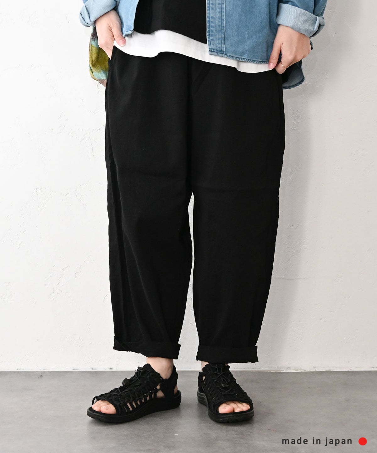  prit｜リネンレーヨンス トレッチスロウパンツ [[P71622]][C]