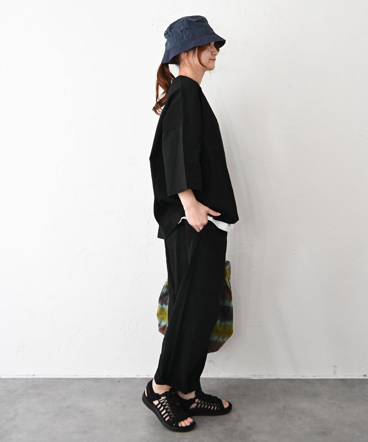  prit｜リネンレーヨンス トレッチスロウパンツ [[P71622]][C]