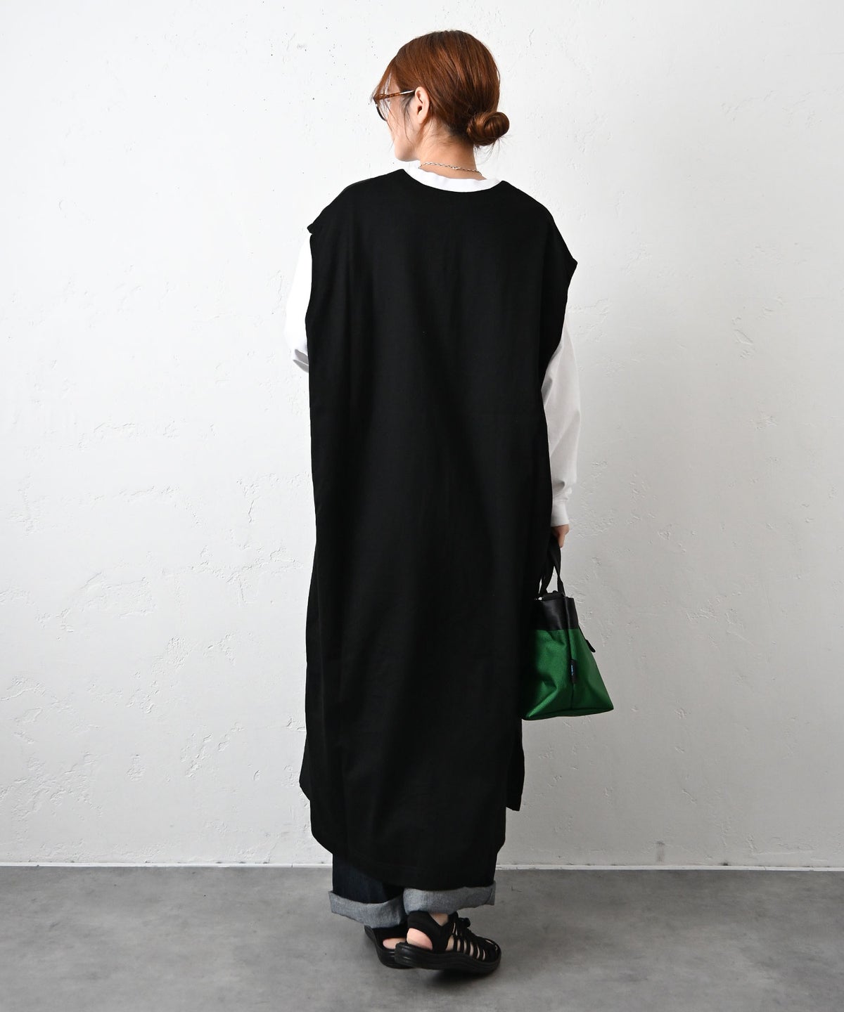 prit｜切替Vネックオーバーワンピース [[P91629]][C]