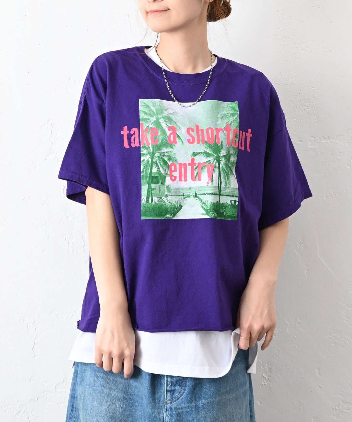 THE DAY｜カットオフ半袖Tシャツ [[TG-260517]][C]