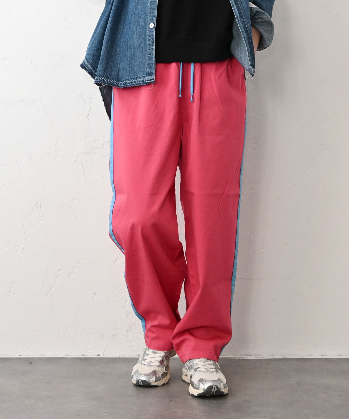 Johnbull｜コットンリネンラインイージーパンツ [[JL261P12]][C]