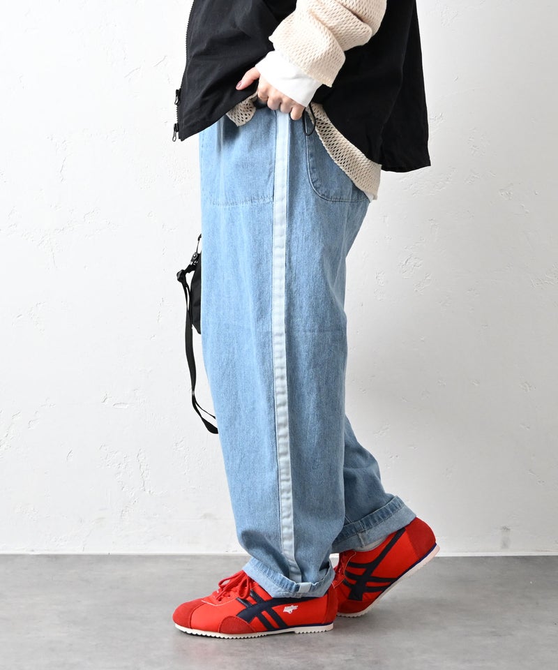 Johnbull｜コットンリネンラインイージーパンツ [[JL261P12]][C]