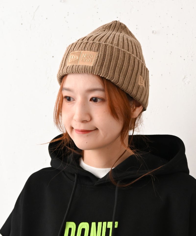 NEW ERA｜OD CUFF KNIT WG COOLMAX BOXLOGO KHA [[14774303]][C]