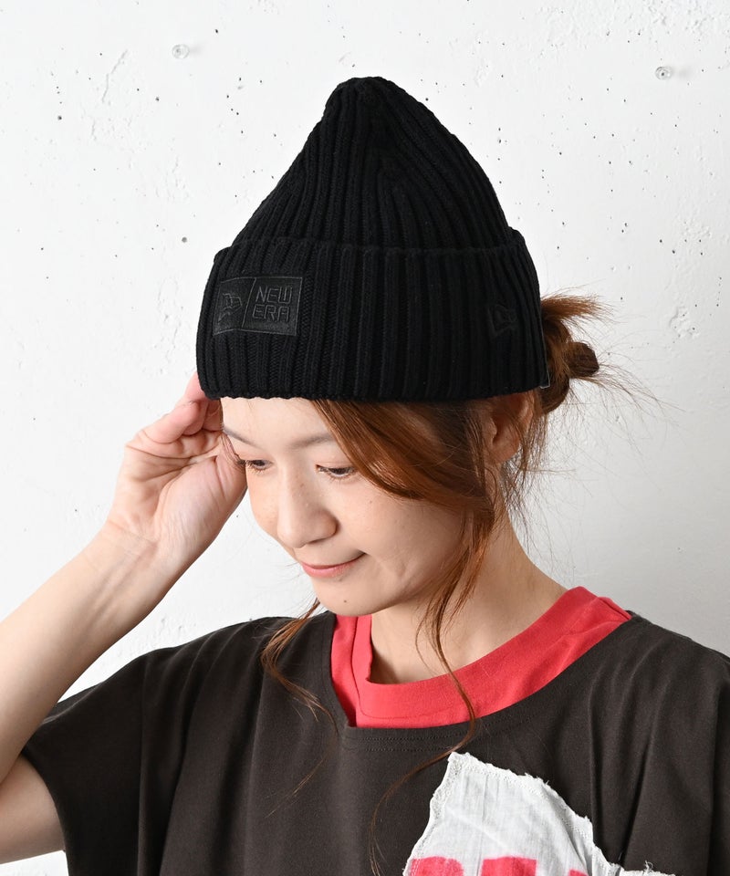NEW ERA｜OD CUFF KNIT WG COOLMAX BOXLOGO BLK [[14774304]][C]