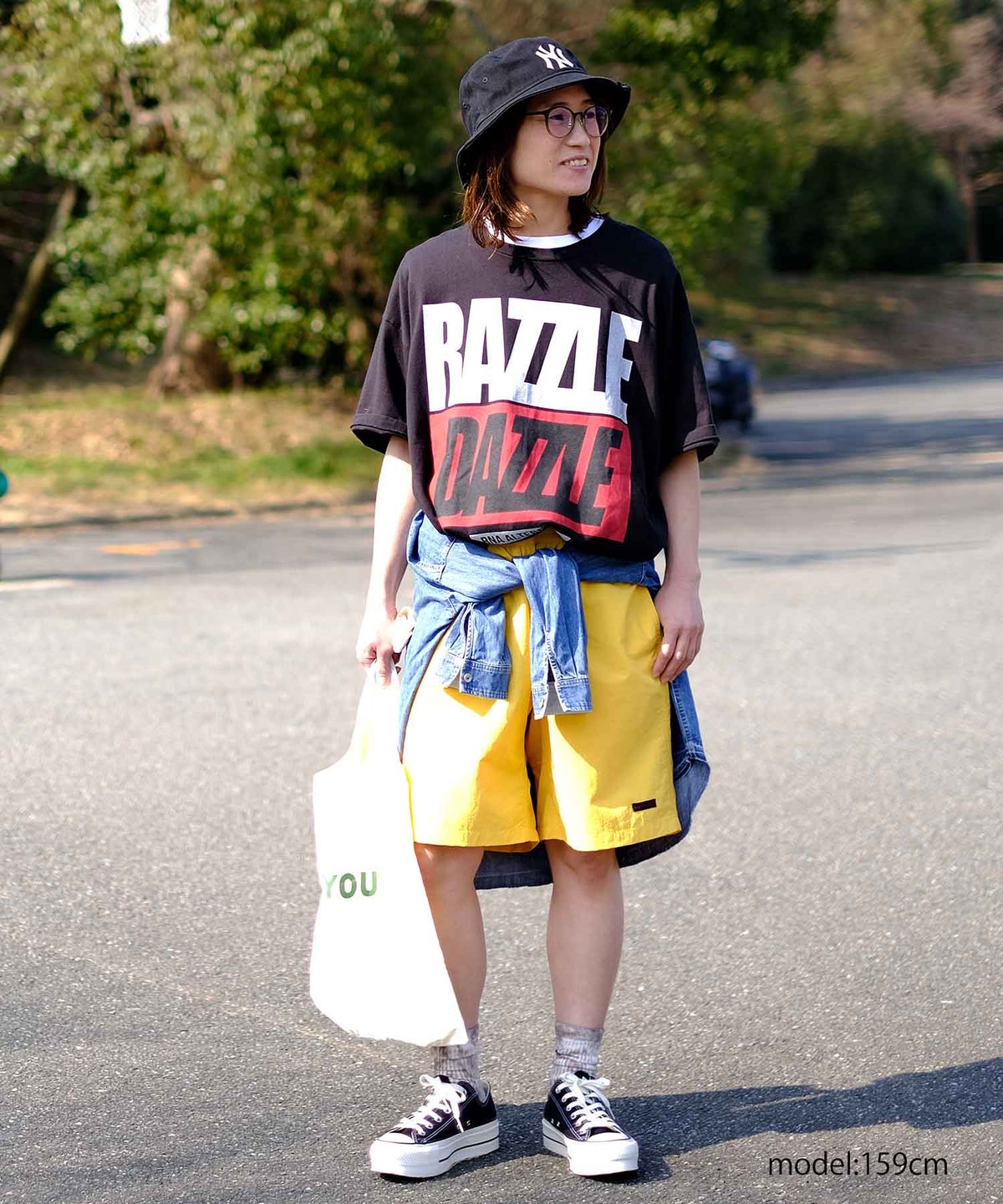 NEW ERA｜BUCKET01 NEYYAN DAMAGED TWILL BLK [[14744774]][C]