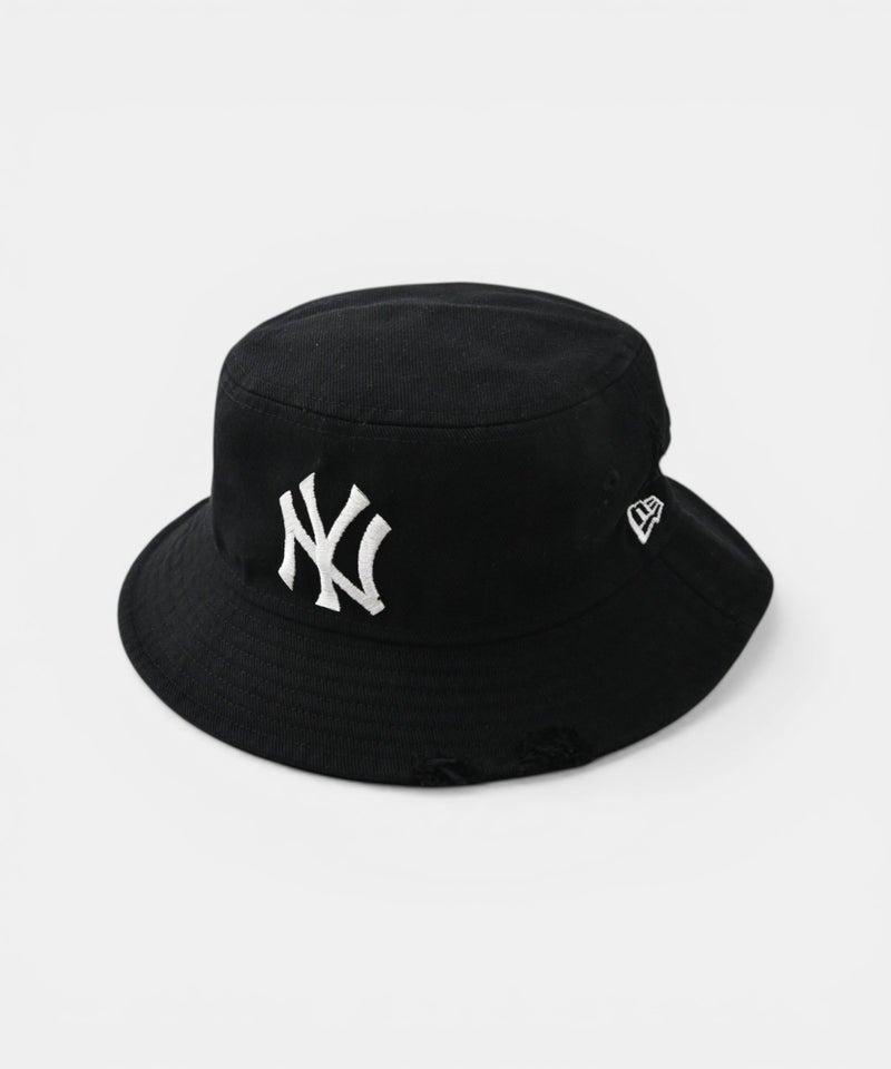 NEW ERA｜BUCKET01 NEYYAN DAMAGED TWILL BLK [[14744774]][C]