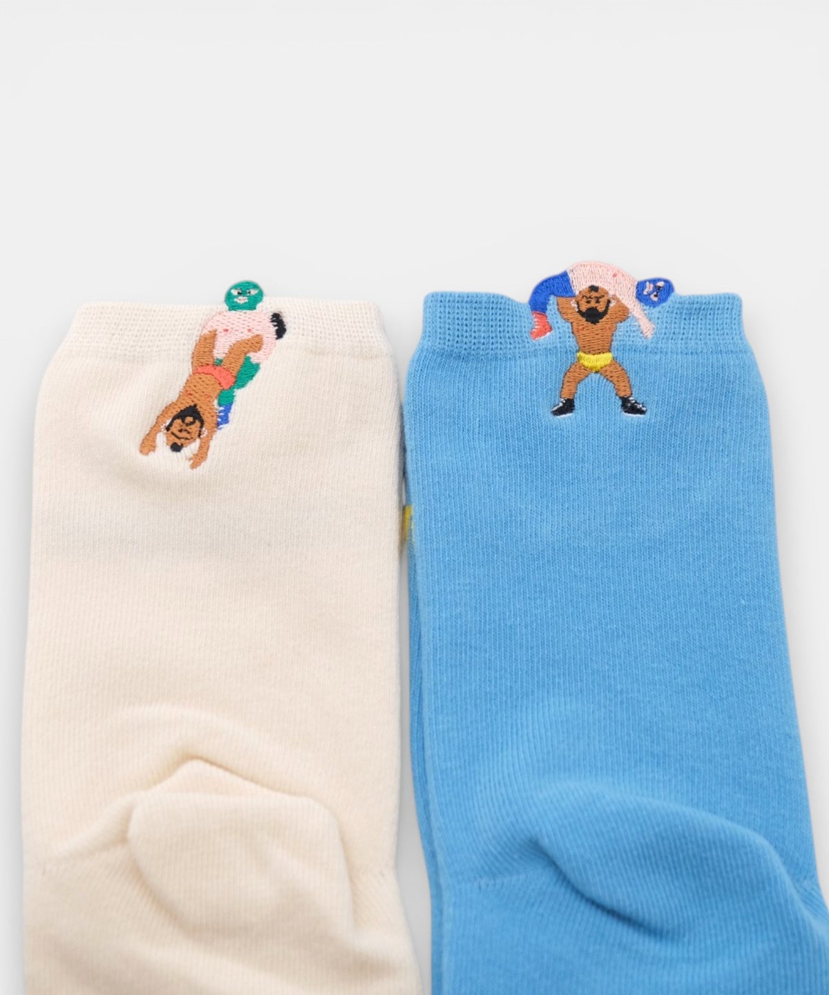 アラジン｜Pプロレスはみ出し刺繍　ショートソックス2P [[31142]][C]