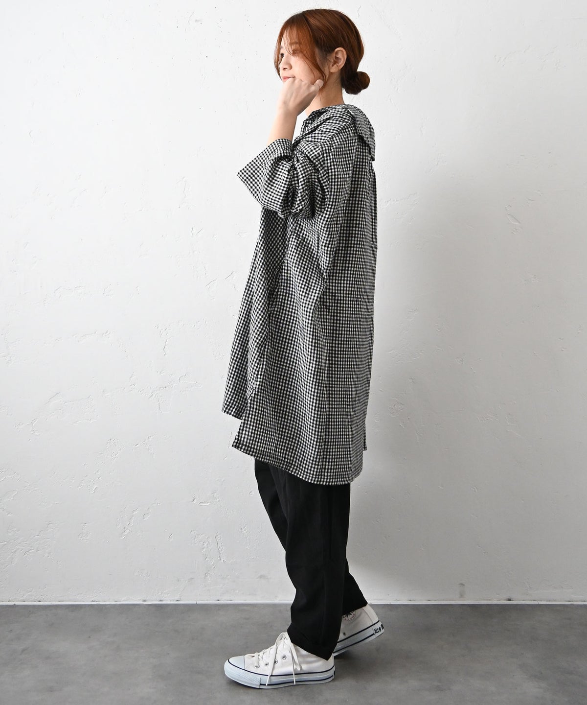 HEAVENLY｜Linen Rayon Sailorcollar Shirt Tunic [[2612052]][C]