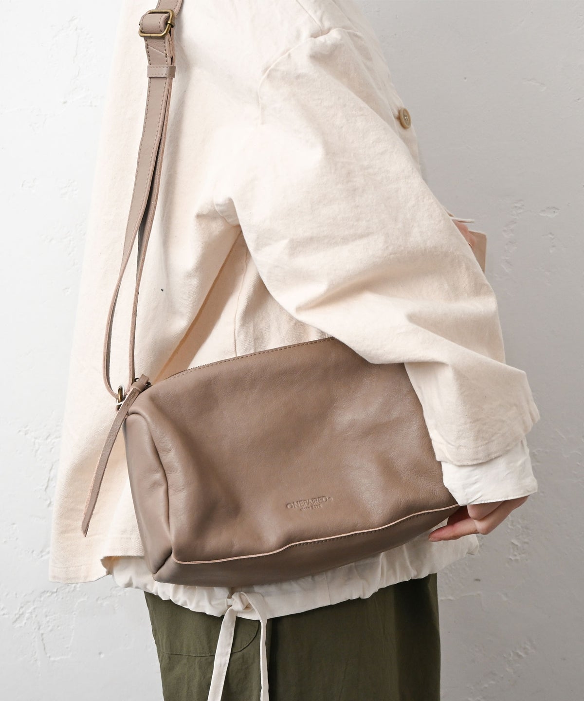 ONEPAIRED｜カウレザーボックスショルダーバッグ [[51112]][C]