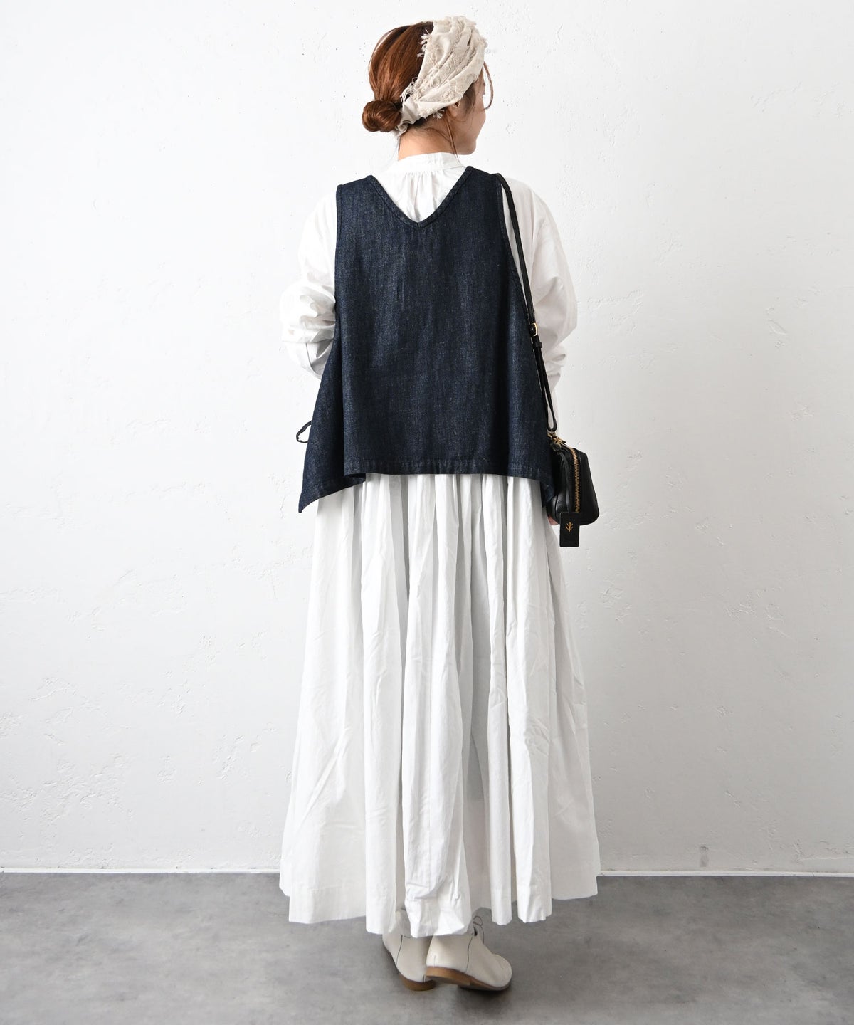 ista-ire｜綿麻サイドリボン2wayベスト [[3600-6000]][C]