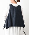 ista-ire｜綿麻サイドリボン2wayベスト [[3600-6000]][C]