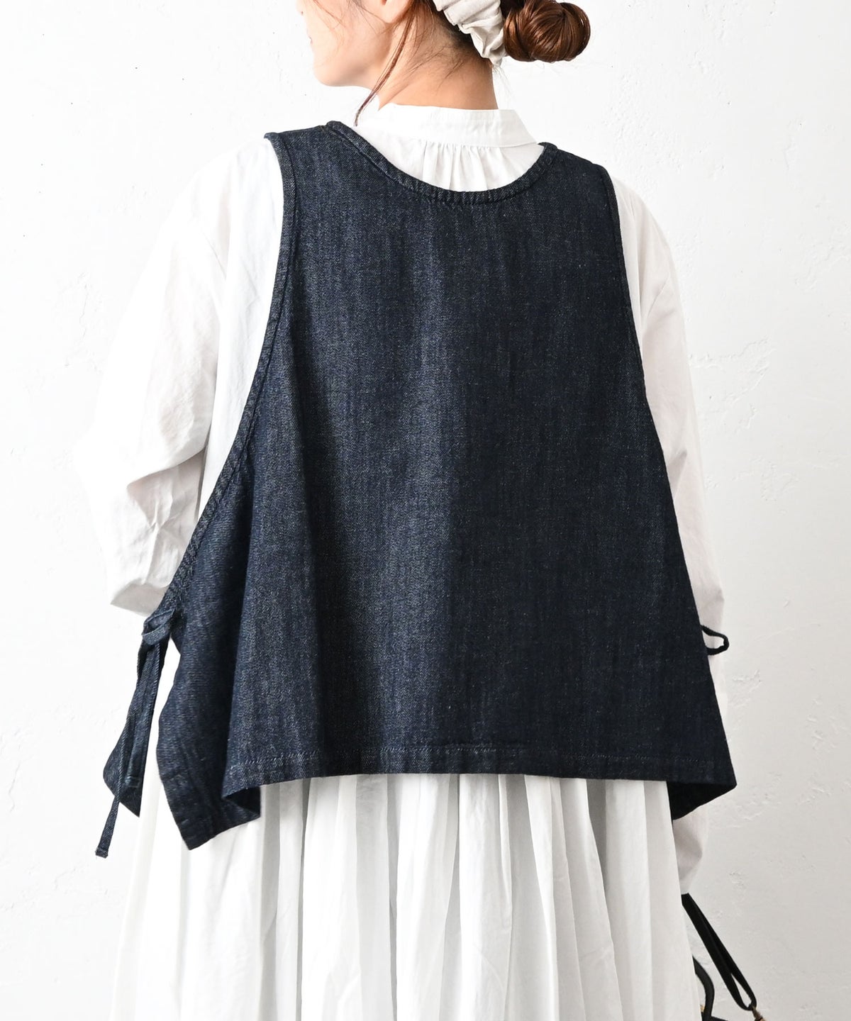 ista-ire｜綿麻サイドリボン2wayベスト [[3600-6000]][C]