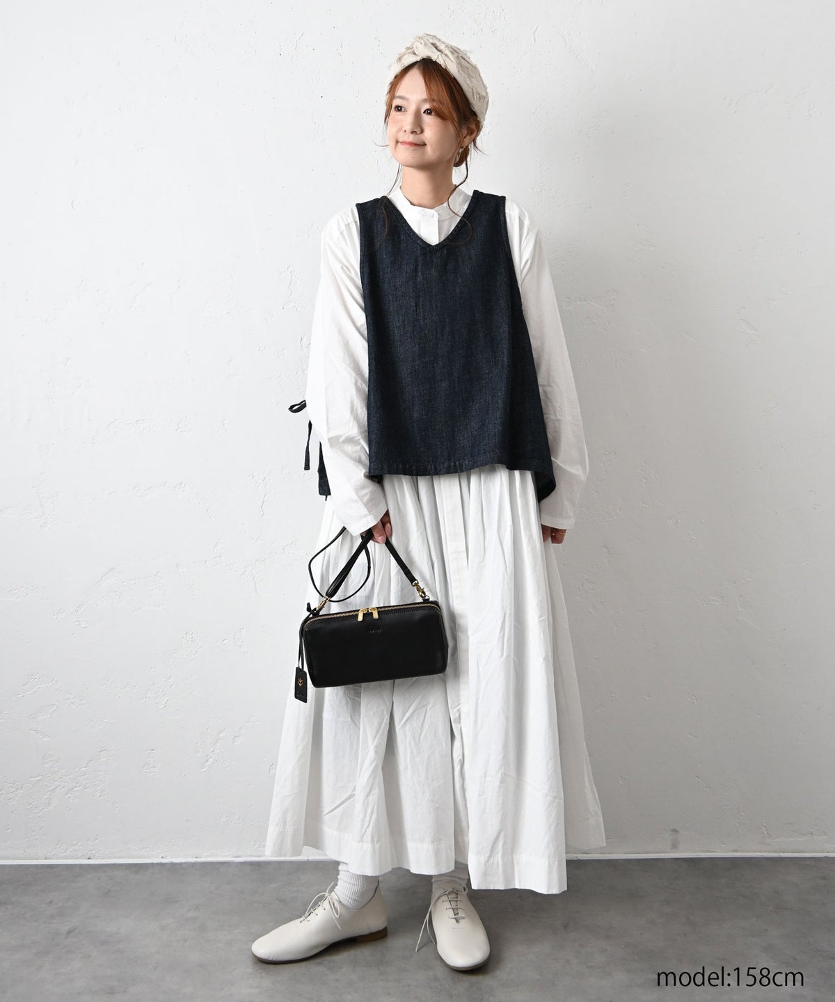ista-ire｜綿麻サイドリボン2wayベスト [[3600-6000]][C]