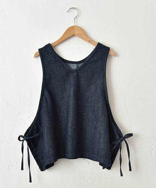  ista-ire｜綿麻サイドリボン2wayベスト [[3600-6000]][C]