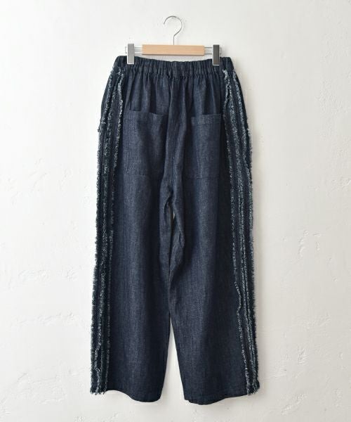 ista-ire｜綿麻サイドテープストレートパンツ [[7600-6020]][C]