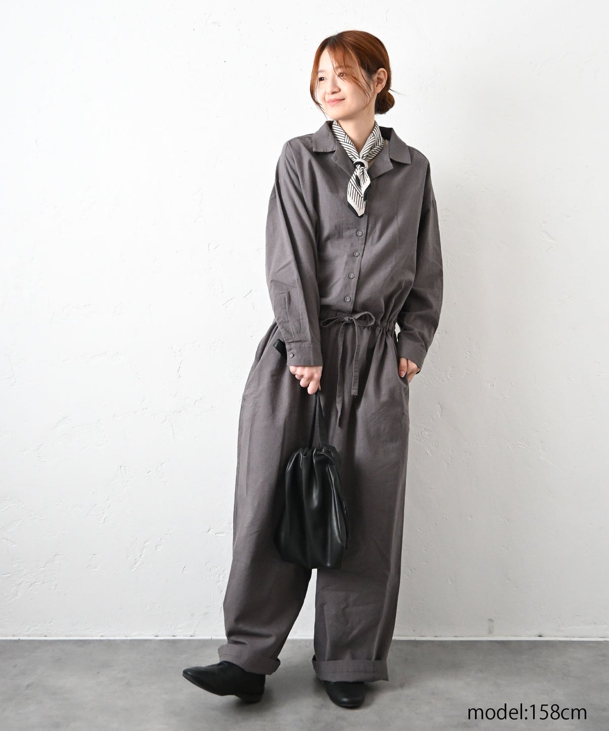 ista-ire｜綿麻開襟オールインワン [[7600-6050]][C]