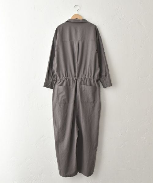  ista-ire｜綿麻開襟オールインワン [[7600-6050]][C]
