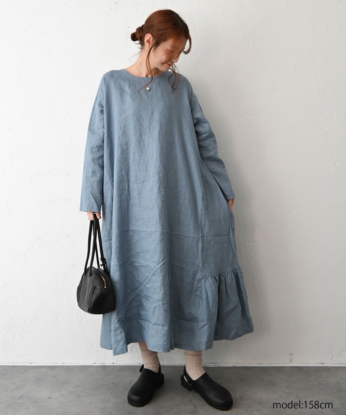 08Mab｜前後着裾ギャザー切替ワンピース [[CF-226HF1351]][C]