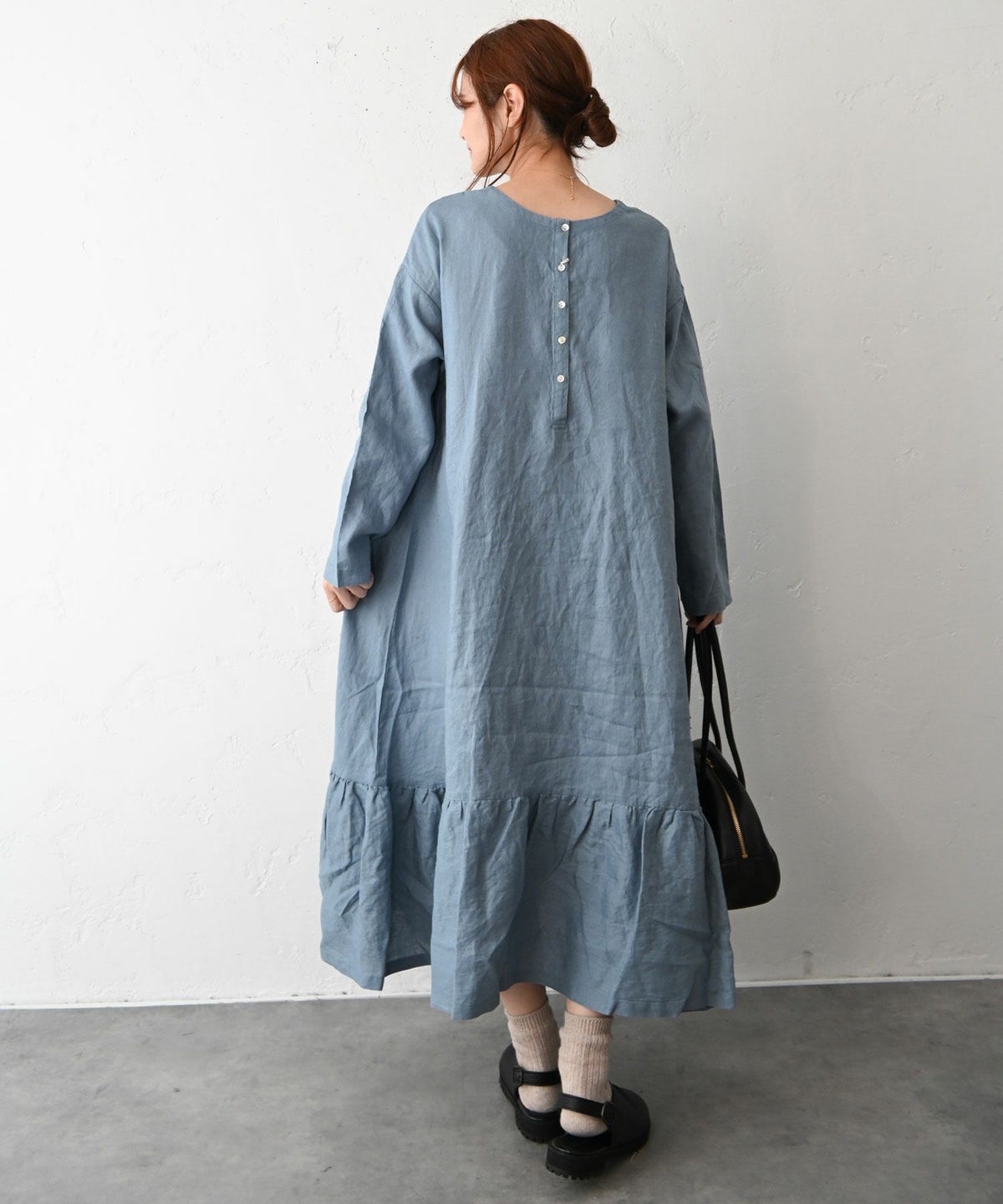 08Mab｜前後着裾ギャザー切替ワンピース [[CF-226HF1351]][C]