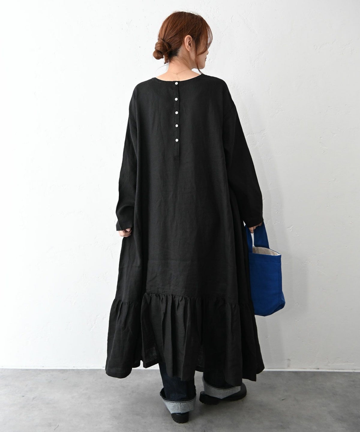 08Mab｜前後着裾ギャザー切替ワンピース [[CF-226HF1351]][C]