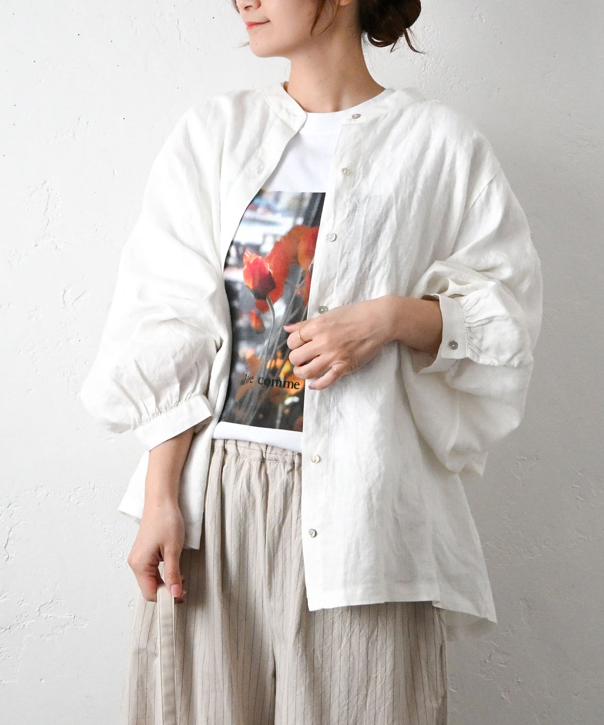 08Mab｜ドルマンスリーブギャザーブラウス [[CF-822F0561TJ]][C]