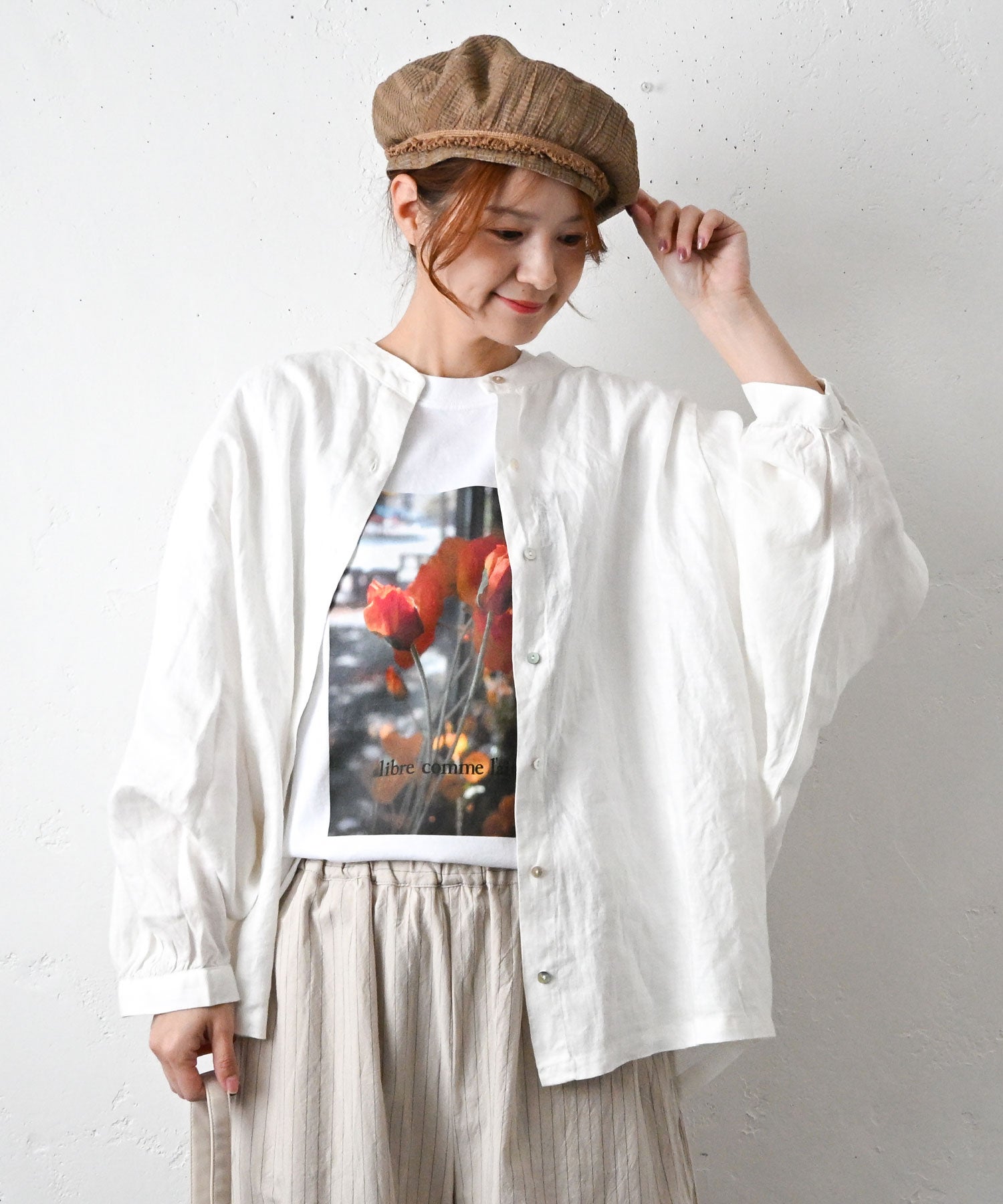 08Mab｜ドルマンスリーブギャザーブラウス [[CF-822F0561TJ]][C