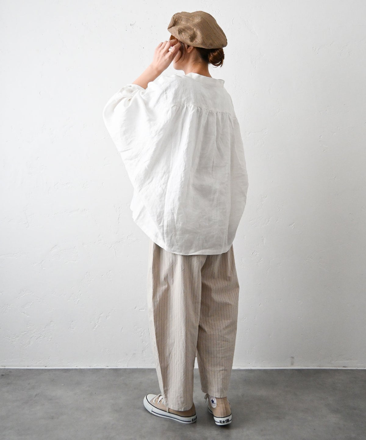 08Mab｜ドルマンスリーブギャザーブラウス [[CF-822F0561TJ]][C]