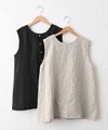08Mab｜9番手リネン前後着ノースリーブプルオーバー [[CF-226MA08098]][C]