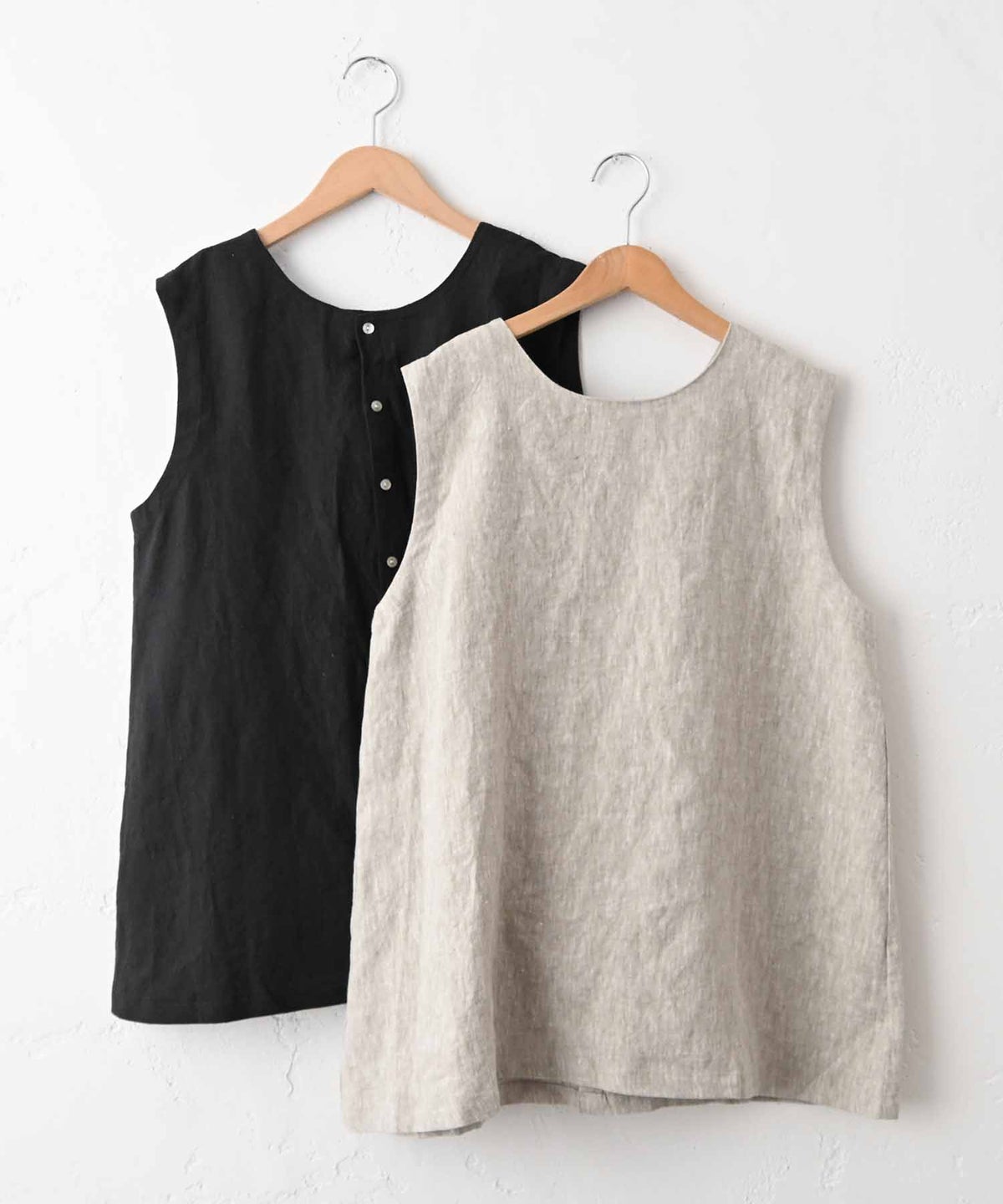 08Mab｜9番手リネン前後着ノースリーブプルオーバー [[CF-226MA08098]][C]