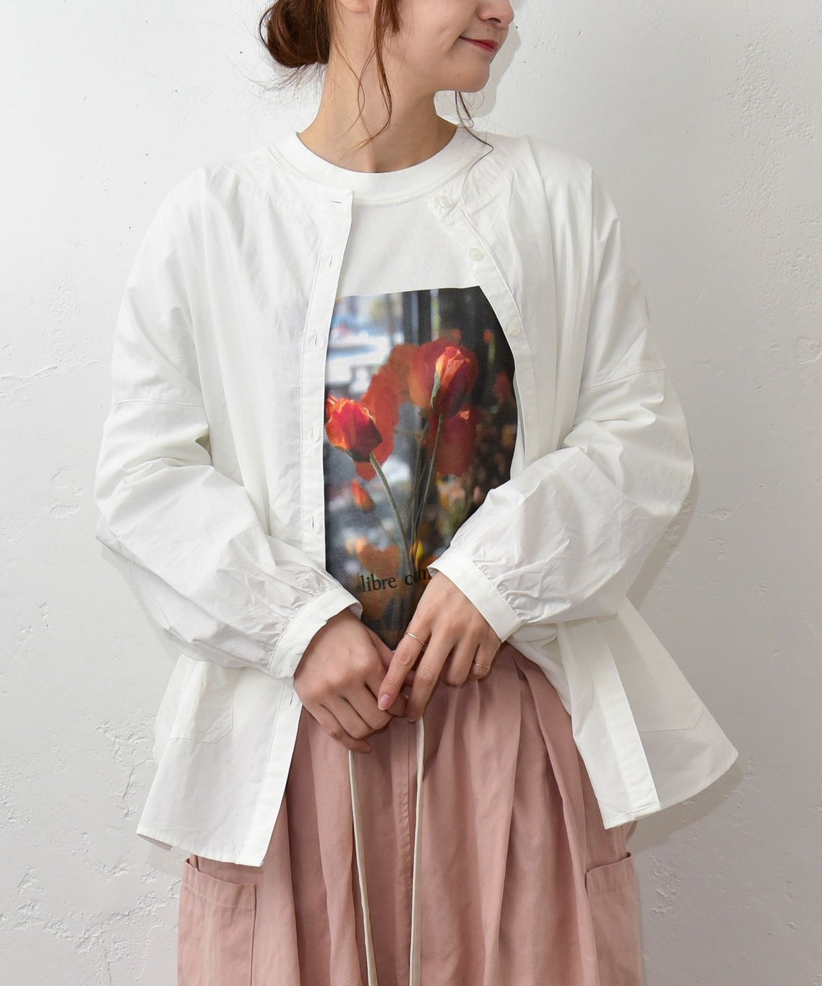 hagumu｜ノーカラーシャツジャケット [[19260141]][C]