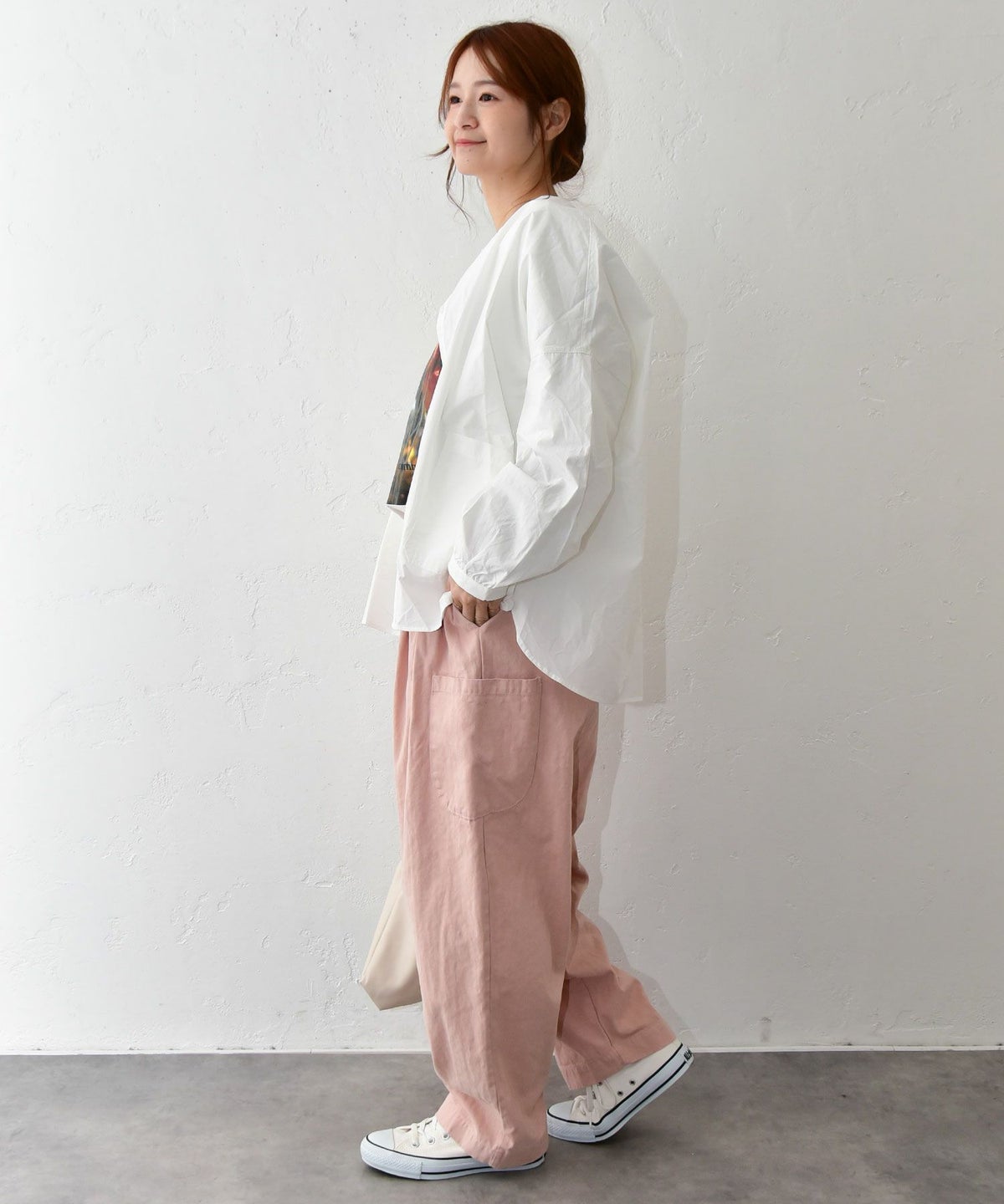 hagumu｜ノーカラーシャツジャケット [[19260141]][C]