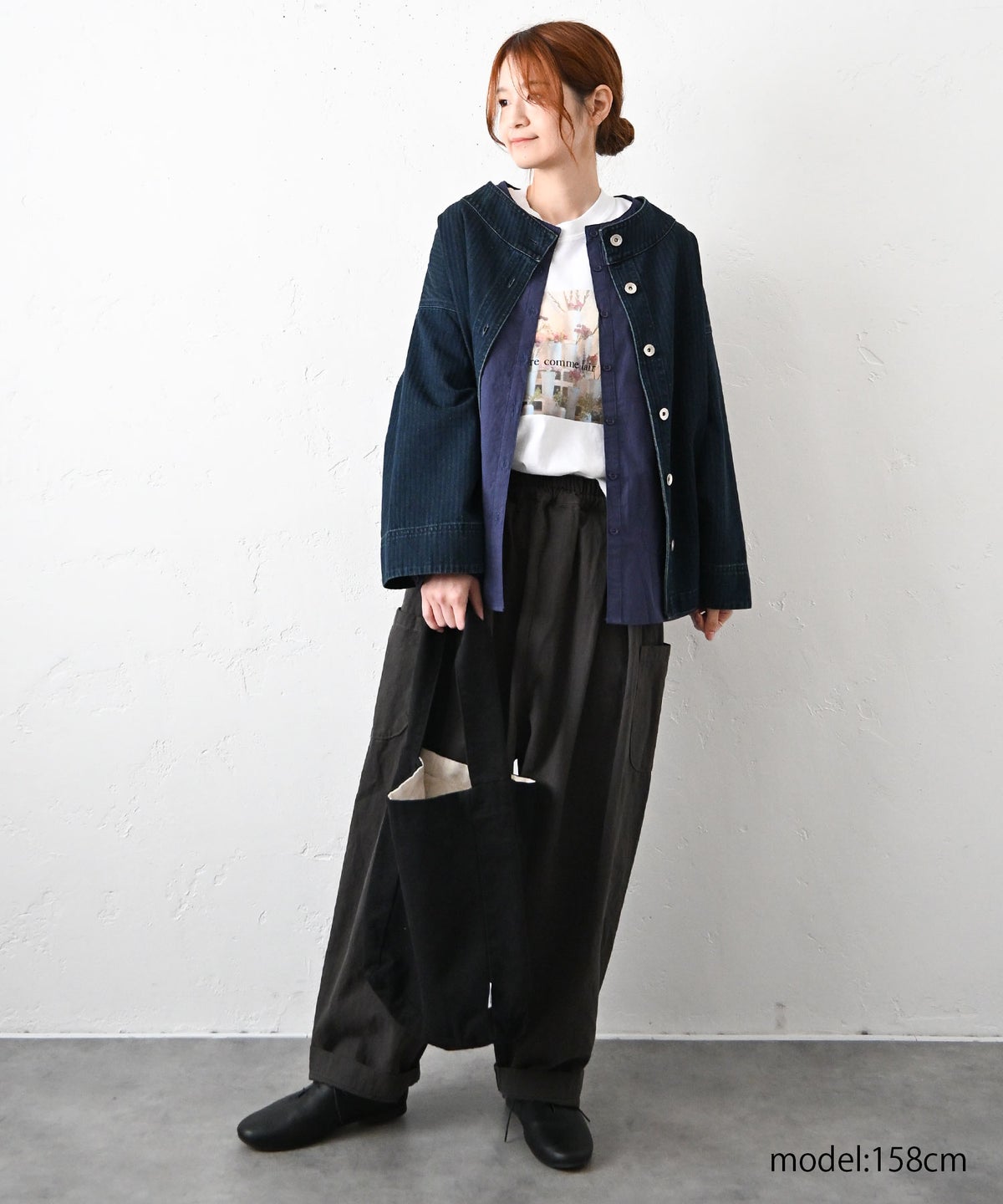 hagumu｜ノーカラーシャツジャケット [[19260141]][C]