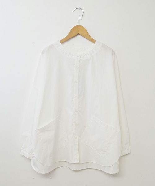  hagumu｜ノーカラーシャツジャケット [[19260141]][C]