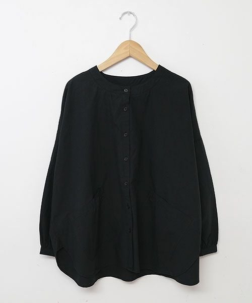  hagumu｜ノーカラーシャツジャケット [[19260141]][C]