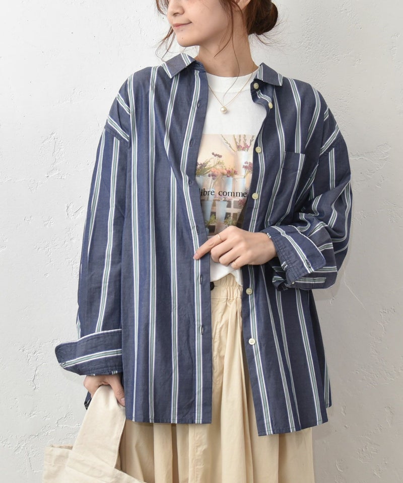 ichi｜ブロードストライプシャツ [[251019]][C]