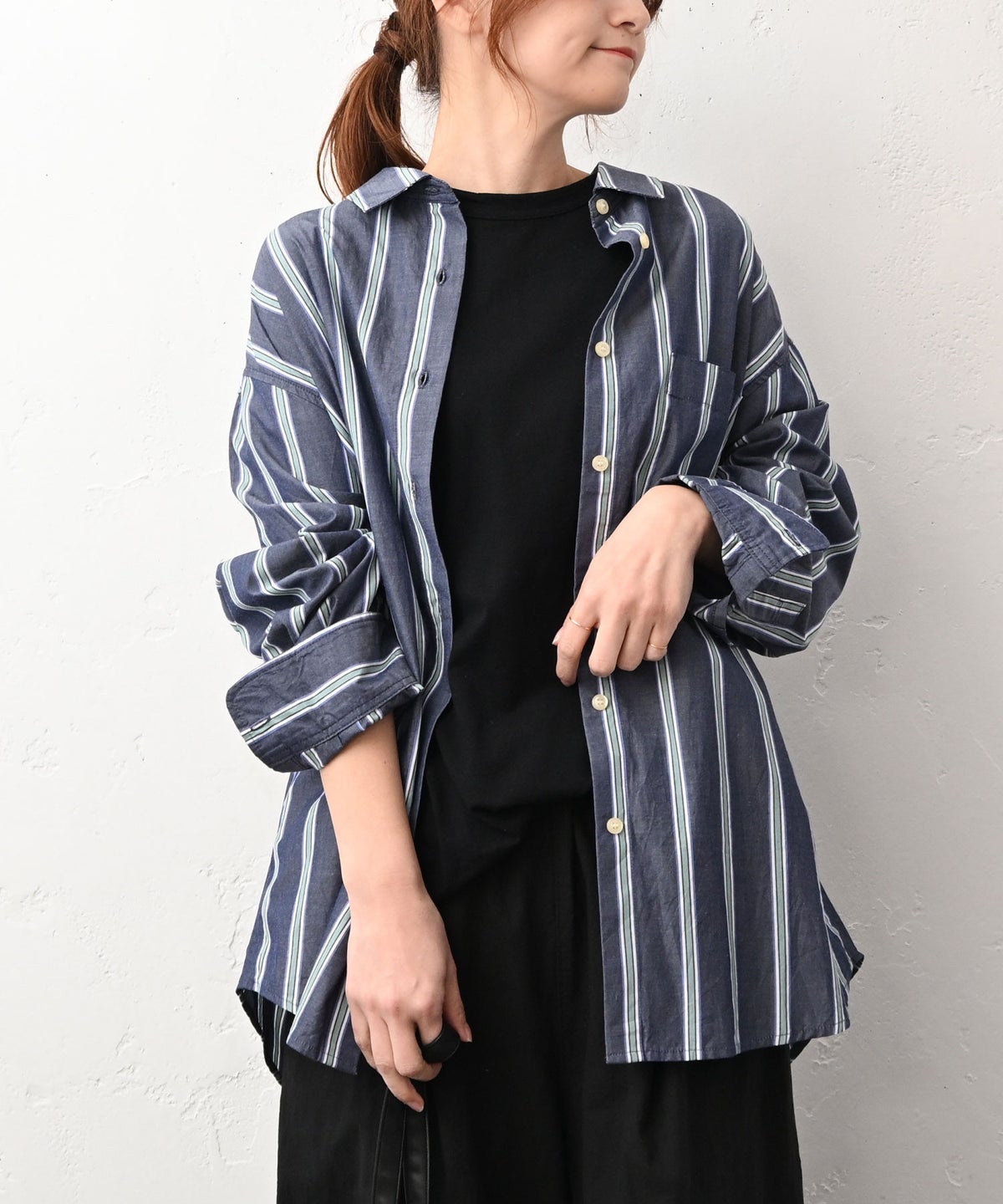 ichi｜ブロードストライプシャツ [[251019]][C]