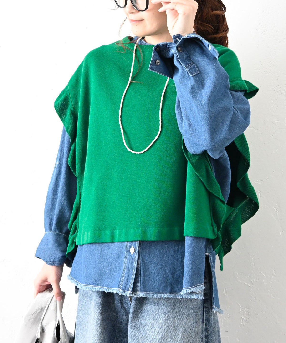 HUMS｜袖フリルニット [[HU-BE-05]][C]