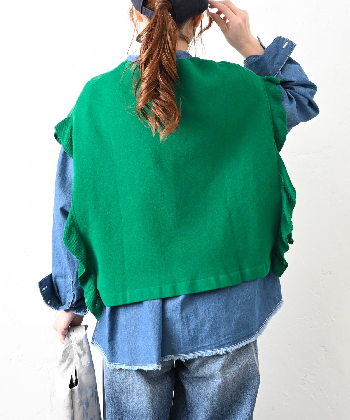 HUMS｜袖フリルニット [[HU-BE-05]][C]